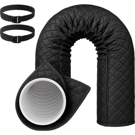 Funda aislante portátil para tuberías de aire acondicionado Cubierta aislante de 150 cm (59 pulgadas) para conductos de ventilación, para tuberías de escape de 12,7 a 15 cm (12,7 a 15 cm) de diámetro (1/5)