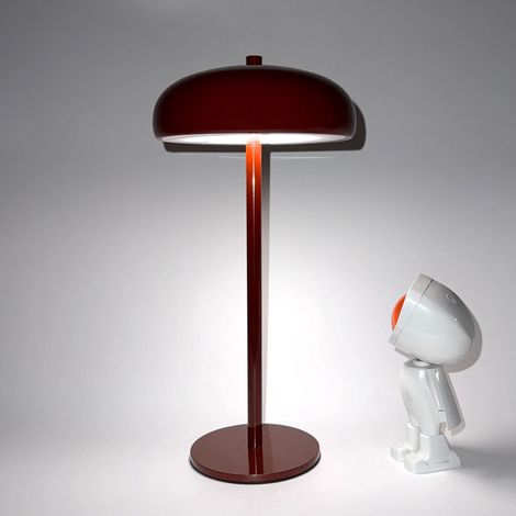 Lampe de table LED sans fil, lampe de bureau portable moderne, lampe de chevet rechargeable à intensité variable en 3 couleurs (rouge) (1/5)