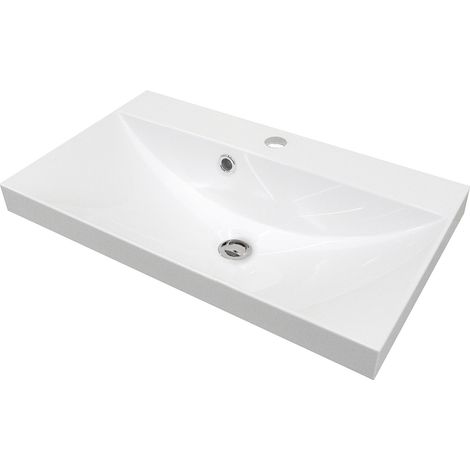 FACKELMANN Malua Gussmamor Waschtisch weiß 60 cm (1/5)
