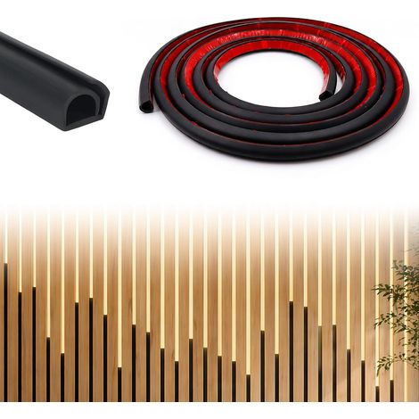 Goulotte Passe Cable Mural Noir 12mm Goulotte de Câbles Flexible Demi-Ronde (1/5)
