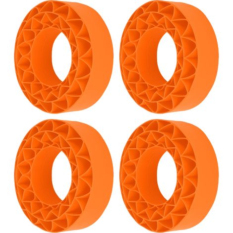 Lot de 4 inserts de pneu en silicone orange vif (106 x 42 mm) pour SCX10 III, compatibles avec les pneus de 1,9 pouce. Couleurs vives. (1/5)