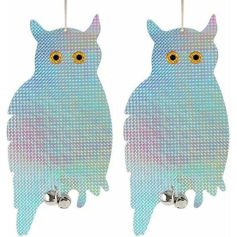 Hibou Réfléchissant, 2 PCS Répulsif Pigeon, Pigeon Forme d Hibou Hibou Anti Pigeons, Anti-Oiseaux Anti nuisible, écologique pour Un Potager Ferme Jardin-Fei Yu (1/4)