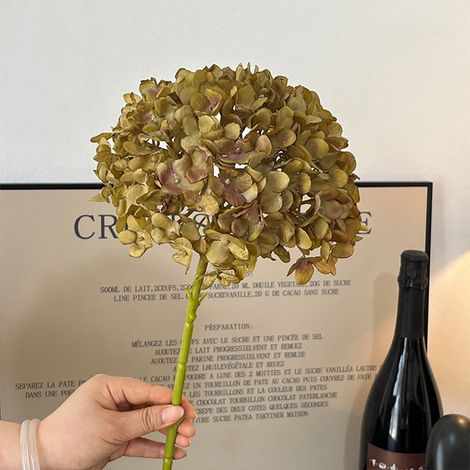 Hydrangea Artificielle - Tige Unique en Soie Réaliste - Décoration Intérieure Maison Mariage Centre de Table Vase - Lot de 1 (1/5)