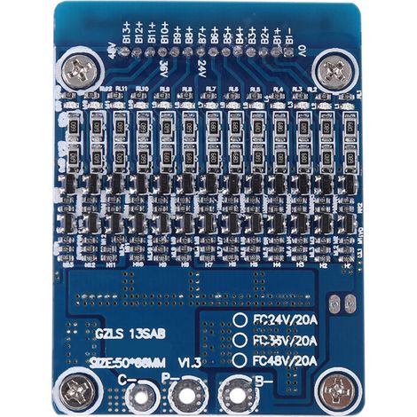 Carte de protection pour batterie lithium 48 V à 13 cellules avec un courant continu de 20 A (1/5)