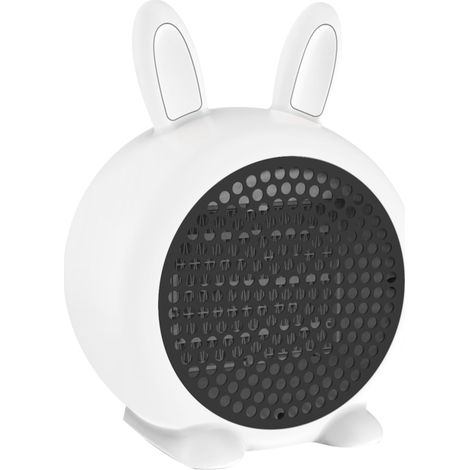 Mini chauffage d'appoint portable 800W – design lapin – anti-basculement, protection surchauffe, pour chambre/bureau/cuisine (1/5)