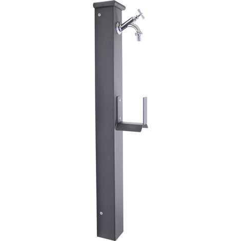 Fontaine colonne Sparta avec enrouleur de tuyau pour maison jardin extérieur avec robinet en laiton finition de votre choix : chrome