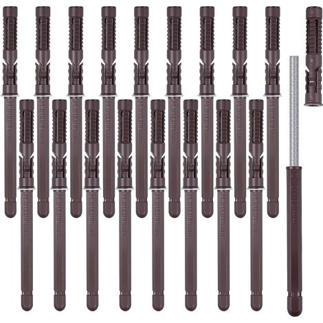 Support etagere murale, supports d'étagères flottantes en métal, equerre etagere murale invisibles, supports d'étagère flottants, fixation vis, charge maximale 109 kg, Ø 10 x 100 mm (1/5)