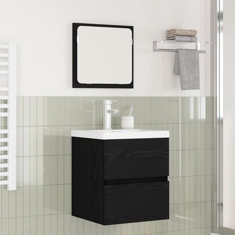 vidaXL Bathroom Furniture Set 2 pcs Artisan Oak and White