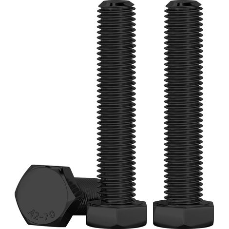 10 Pièces Boulons Hexagonaux M10 X 60mm Noir Acier Inoxydable A2 V2A Résistance Boulon à Tête Hexagonale DIN 933 Vis Inox Pour Automobile Et Machinerie (1/5)