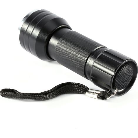 Lampe torche UV haute qualité à 21 LED, rétroéclairage violet en aluminium avec détection de lumière (1/5)