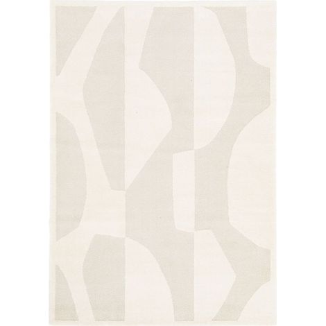 BOBOCHIC - Tapis poils courts ELIOR motif abstrait 160x230 Beige (1/5)