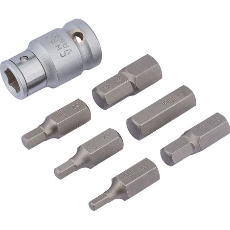 Draper Expert 7-Piece 1/2" Square Drive Metric Hexagon Bit Set with Holder (Model 83565) (1/5)