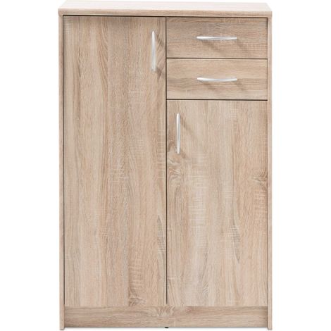 Commode Ultima 74cm avec 2 portes & 2 tiroirs - sonoma chêne (1/2)