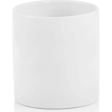 Blumentopf-Abdeckung aus Keramik, weiß, 13,5 cm