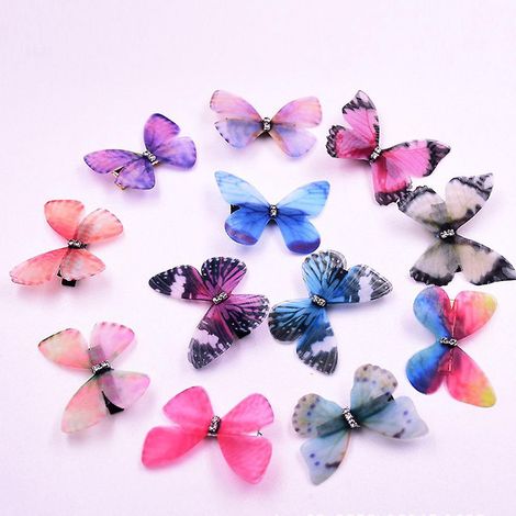 12 Pices Pinces Cheveux Papillon Pinces Cheveux Paillettes Pinces Cheveux Papillon Snap Pour Adolescentes Accessoires De Cheveux (styles Mystri (1/5)