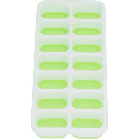 Moule à glaçons en silicone alimentaire avec couvercle amovible, vert