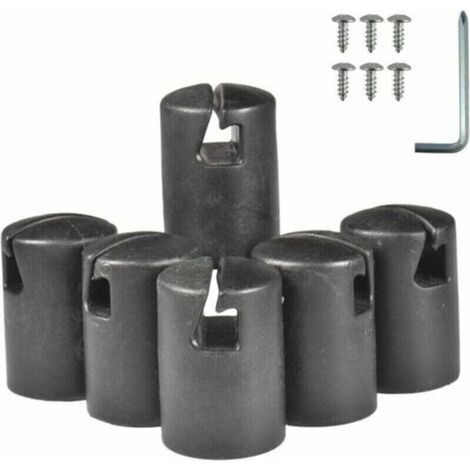 Lot de 6 embouts de poteau pour trampoline 32 mm –Capuchons épais et durables –Installation facile –Protection filet de sécurité