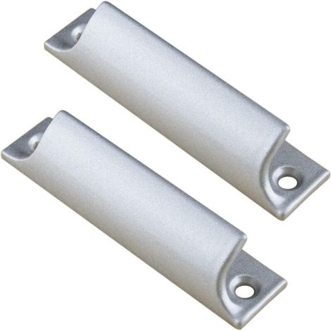Sliding door handles for balcony doors, sliding doors, drawers, 2 pieces, silver (1/5)