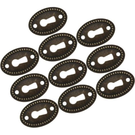 SEWACC Lot de 10 caches-serrures ovales décoratifs pour tiroirs (1/5)