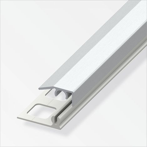 alfer Abschluss-Profil, 8,5 mm 2 m, 19.5 x 7 mm Alu Edelstahl Optik Profil (1/2)