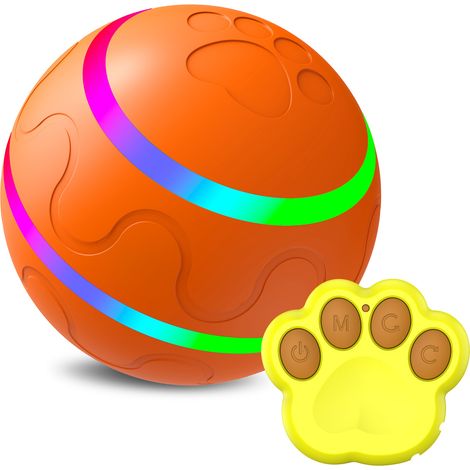 juguete interactivo para perros, recargable por USB, con control remoto, sensor de movimiento, LED, para uso en interiores y exteriores. (1/5)
