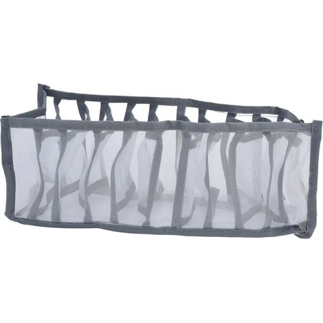 Organisateur à mailles pliable pour sous-vêtements, boîte de rangement respirante multi-compartiments pour chaussettes, soutiens-gorge et culottes