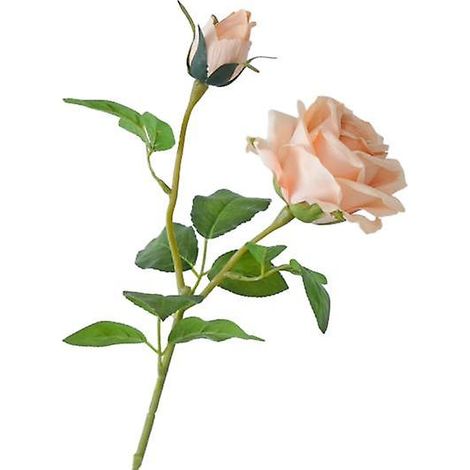 Rose artificielle à tige, 2 têtes, ne se fane pas, sans arrosage, accessoire photo de mariage, branche de fleur artificielle réaliste et réutilisable, décoration intérieurebeige (1/5)