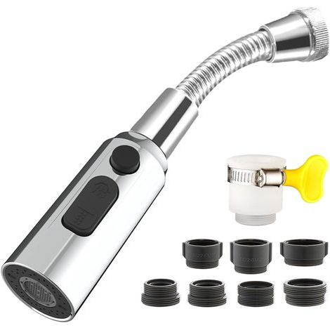 1x 360° Faucet Aerator, M22 Aerator Nozzle, 3 Spray Modes, Water Saving, for Kitchen and Bathroom (1/5)