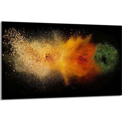 Plaque de protection en verre pour poêle 80x52 Épices (1/5)