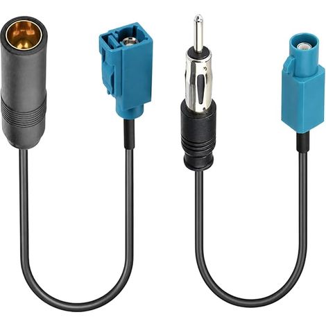 Adattatore universale per antenna autoradio, cavo di prolunga da Fakra Z maschio a spina DIN, da Fakra femmina a spina DIN, per radio DAB, AM, FM, HD audio stereo (1/5)