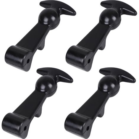 4X Supports de Capot Élastiques en Caoutchouc Attache Rapide Capot Boucle de Poignée en T Flexible Attaches Capot de Voiture Loquets de Tirage Flexibles en Caoutchouc pour Chariot Moteur