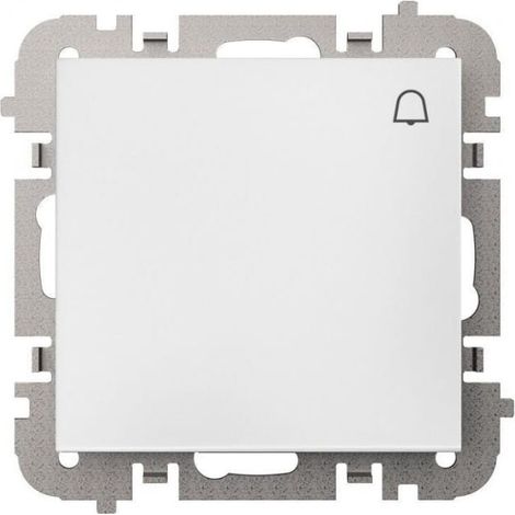 Interruttore per campanello a incasso Santra senza cornice, bianco 4114-10