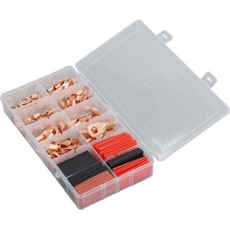 150-teiliges Set Kabelschuhe, Schrumpfschläuche, verdickte Kupfer-Batteriekabelenden, Klemmverbinder (1/5)
