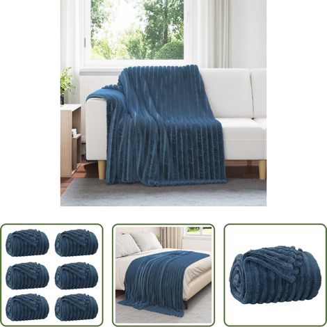 Fleece-Decke - Wohndecken 6 pcs Marineblau 200 x 150 cm Fleece (1/5)
