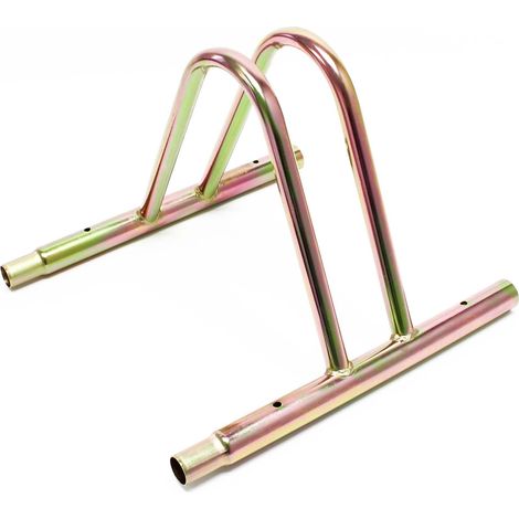 Soporte para bicicleta 39,5 x 39 x 26 cm aparca bicis acero anodizado ampliable estacionamiento (1/5)
