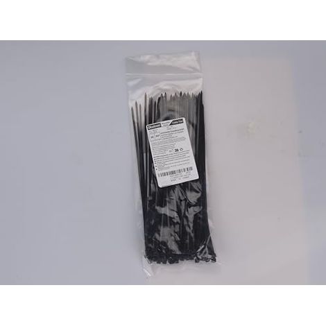 Collier de Serrage Réutilisable en Nylon 200 mm × 7,6 mm Attache Câble Plastique Rilsan Serre Câbles Noir Lot de 100 Pièces (1/4)