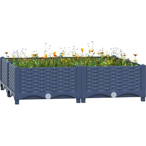 Hochbeet 80x80x23 cm Polypropylen (1/5)