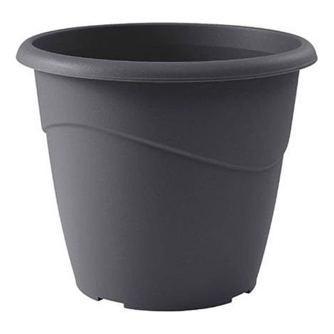 EDA – Pot de fleur Ø25 cm – Hauteur 21,5 cm – Contenance 6 litres – Résistant au gel et UV – Gris anthracite