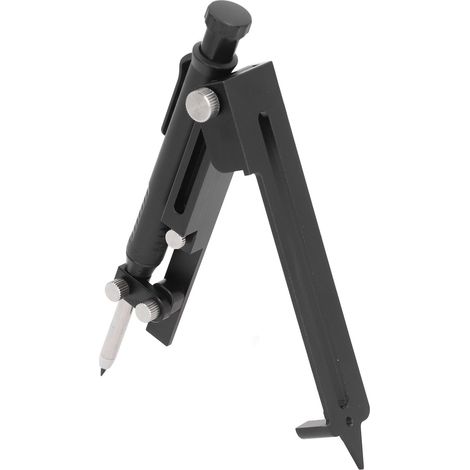 Outil de traçage multifonction en alliage d'aluminium, crayon de marquage pour menuiserie et construction, avec recharges, noir (1/5)