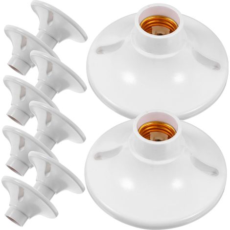 Douille E27 en Bakélite Blanche, Lot de 10 Pièces, Support Stable pour Lampe de Plafond, Résistance Feu pour Éclairage Domestique Solide (1/5)