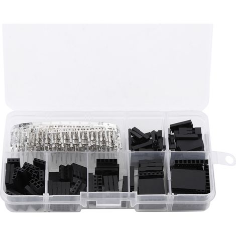 Kit de 310 connecteurs mâles et femelles de 2,54 mm pour câbles de connexion et boîtiers électroniques (1/5)
