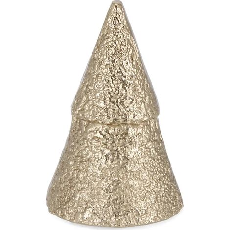 Pino decorativo Sheeny tondo oro Ø10,5 × H15,5 cm