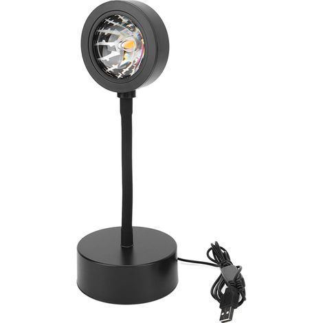 Lampe Projecteur Sunset RGB 5W LED USB, tube flexible transparent, éclairage d'ambiance doré pour fêtes et maison (1/5)