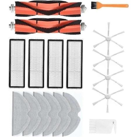 Pour aspirateur robot Xiaomi : brosse principale, filtre HEPA et chiffon de nettoyage (1/5)