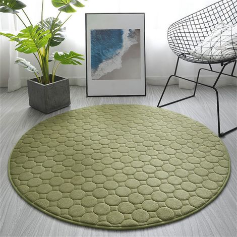 Tapis De Sol - Tapis Moderne En Polyester Doux - Pour Chambre À Coucher Salon Salle À Manger - 80 X 80 Cm (1/2)
