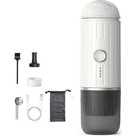 Machine à expresso portable, machine à expresso électrique sans fil, compatible avec le café en capsules et le café moulu, idéale pour les voyages. (1/5)