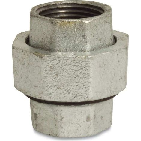 Verschraubung Temperguss, Gewindefitting 3/8 Zoll, konisch dichtend, verzinkt (1/2)