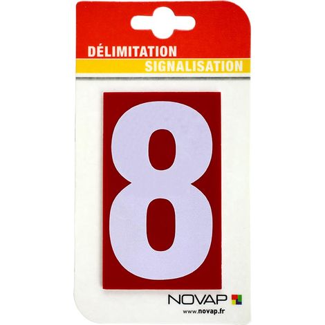 N°8 - 50x30mm Rouge/Blanc - 4358383