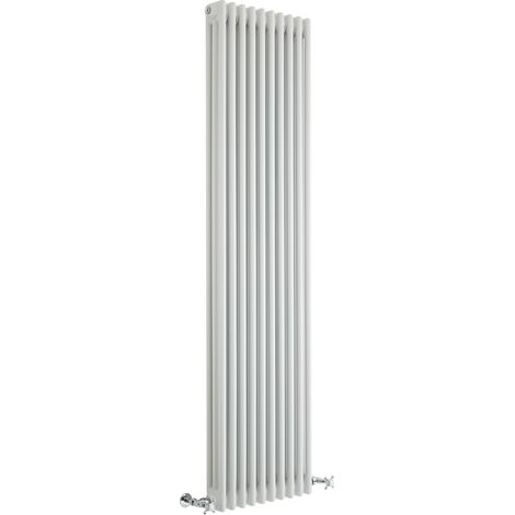 Milano Windsor White Cast Iron Style Triple Column Vertical Radiator - 1800mm x 470mm (1/5)