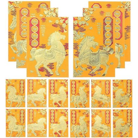 120 Glücksumschläge für das chinesische Mondjahr 2026 (Jahr des vietnamesischen Pferdes) – Taschenformat (1/5)